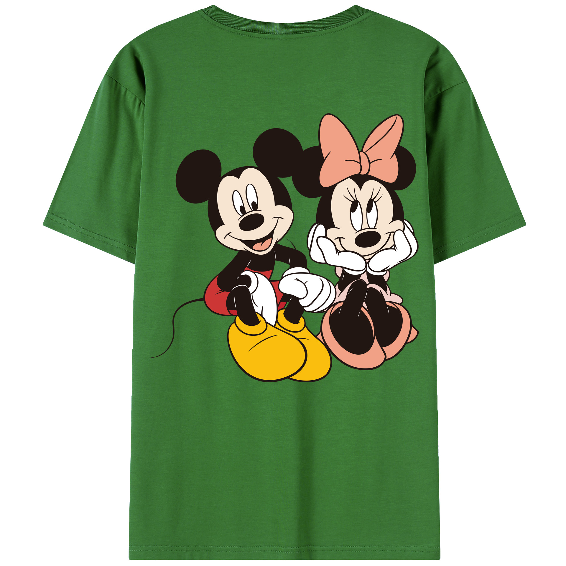 （画像用） ミッキーマウス Mickey Mouse レディース半袖Tシャツ(バックプリント)